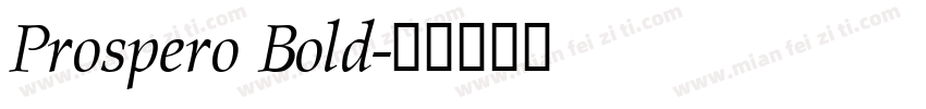 Prospero Bold字体转换